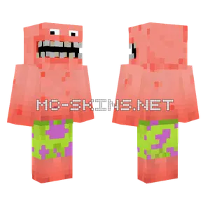 Patrick Star Horror Effect Minecraft skin
