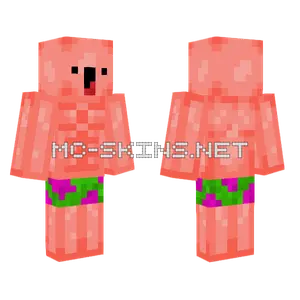 Patrick Star Swimsuit Minecraft skin