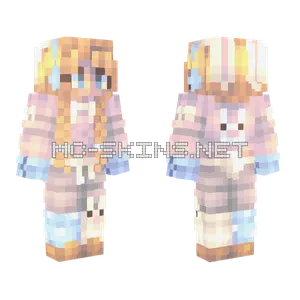 Peach Snowflakes Minecraft skin