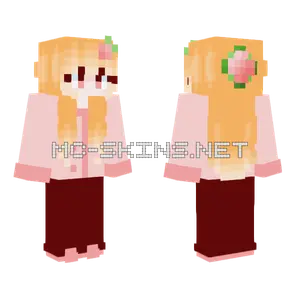 Peachy Flower Girl Minecraft skin