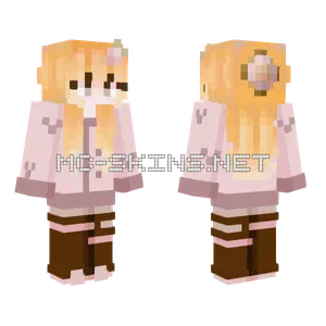 Peachy Flower Girl