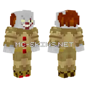 Pennywise Clown Costume Minecraft skin
