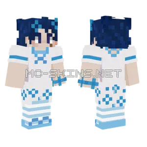 Periwinkle Starry Flowers Minecraft skin