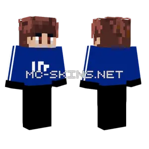 Pezquack Blue Outfit Minecraft skin