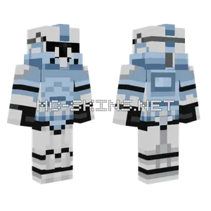 Phase 2 Clone Trooper Light Blue Minecraft skin