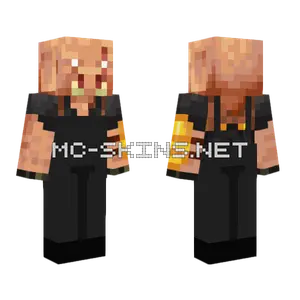 Piglin Brute In Overalls Minecraft skin