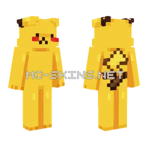 Pikachu 3 Minecraft skin