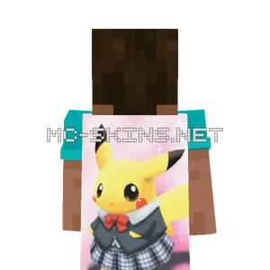 Pikachu School Uniform cape, outside and lining