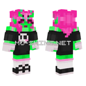 Pink Alien Scenecore Minecraft skin