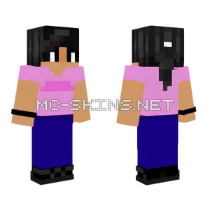 Pink And Blue Outfit Minecraft skin
