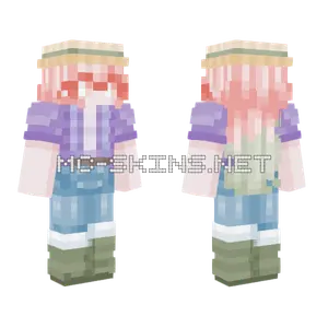 Pink And Blue Outfit Minecraft skin