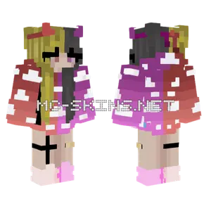 Pink And Purple Girl Minecraft skin