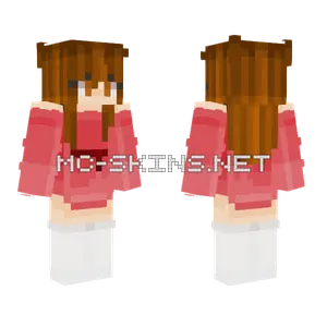 Pink And White Dress Minecraft skin
