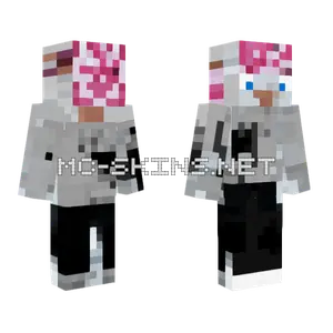 Pink And White Outfit Minecraft skin