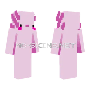 Pink Axolotl Minecraft skin