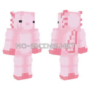 Pink Axolotl Skin Minecraft skin