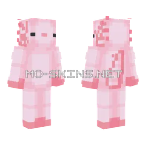 Pink Axolotl Skin Minecraft skin