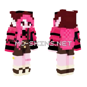 Pink Bandage Girl Minecraft skin
