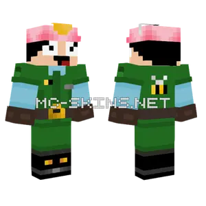 Pink Bee Girl Minecraft skin