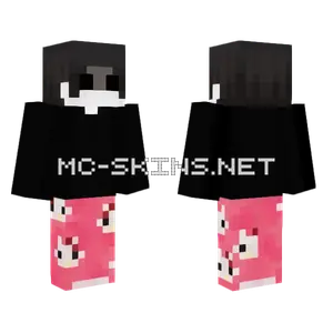 Pink Black Crown Boy Minecraft skin