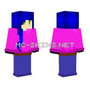 Pink Blue Creature Minecraft skin
