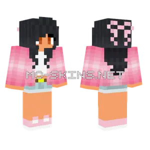 Pink Bow Girl Minecraft skin