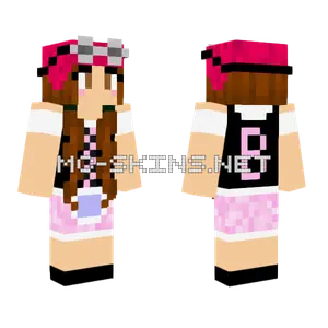 Pink Bow Girl Minecraft skin