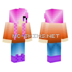 Pink Braids Edit Minecraft skin