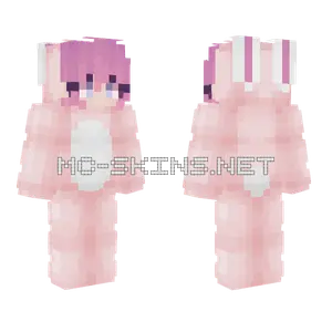 Pink Bunny Onesie Minecraft skin