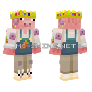 Pink Bunny Overalls Minecraft skin