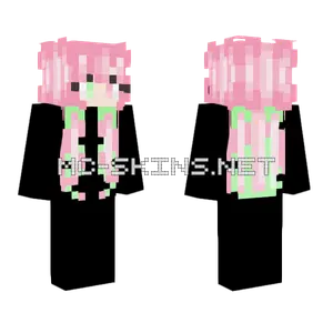 Pink Bunny Pajamas Girl Minecraft skin
