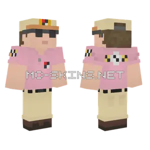 Pink Cat Girl Minecraft skin