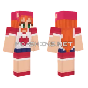 Pink Cat Girl Minecraft skin