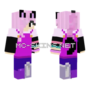 Pink Cat Girl Outfit Minecraft skin
