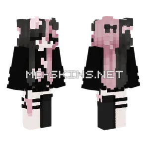 Pink Catgirl Minecraft skin