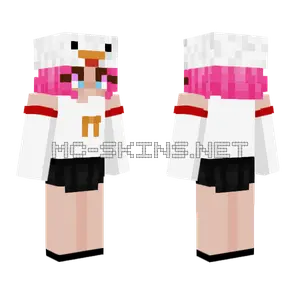 Pink Chicken Minecraft skin