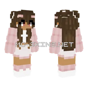 Pink Clueless Girl Minecraft skin