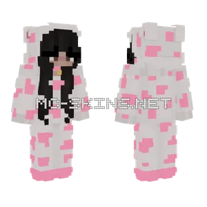 Pink Cow Pajamas Minecraft skin