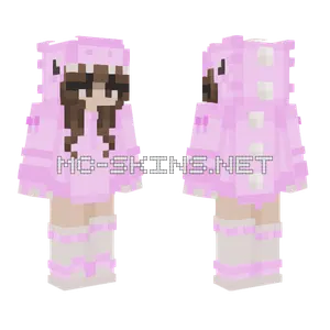 Pink Dino Girl Minecraft skin