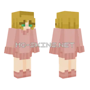Pink Dress Girl Minecraft skin