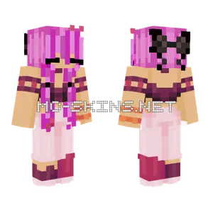 Pink Dress Skin Minecraft skin