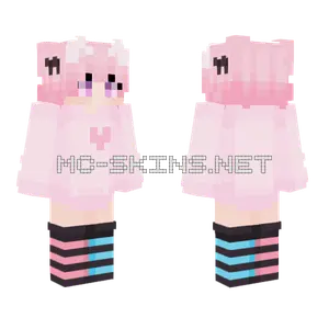Pink Femboy Minecraft skin
