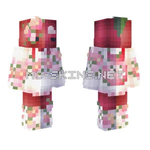 Pink Floral Wedding Cake Minecraft skin