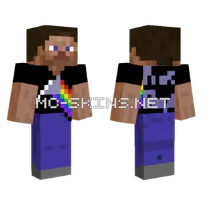 Pink Floyd T-Shirt Steve Minecraft skin