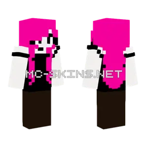 Pink Foxy Character Minecraft skin