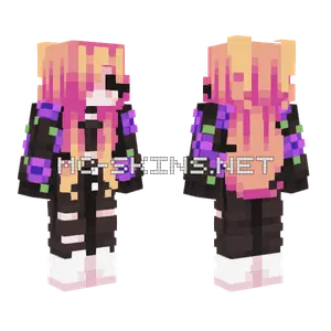 Pink Hair Anime Girl Minecraft skin