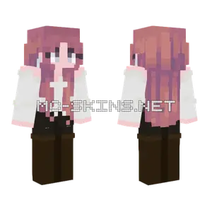 Pink Hair Girl Minecraft skin