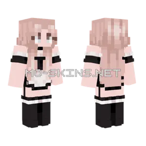 Pink Hair Girl Minecraft skin
