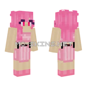 Pink Hair Girl Minecraft skin
