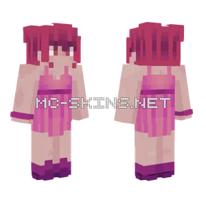 Pink Hair Girl Minecraft skin